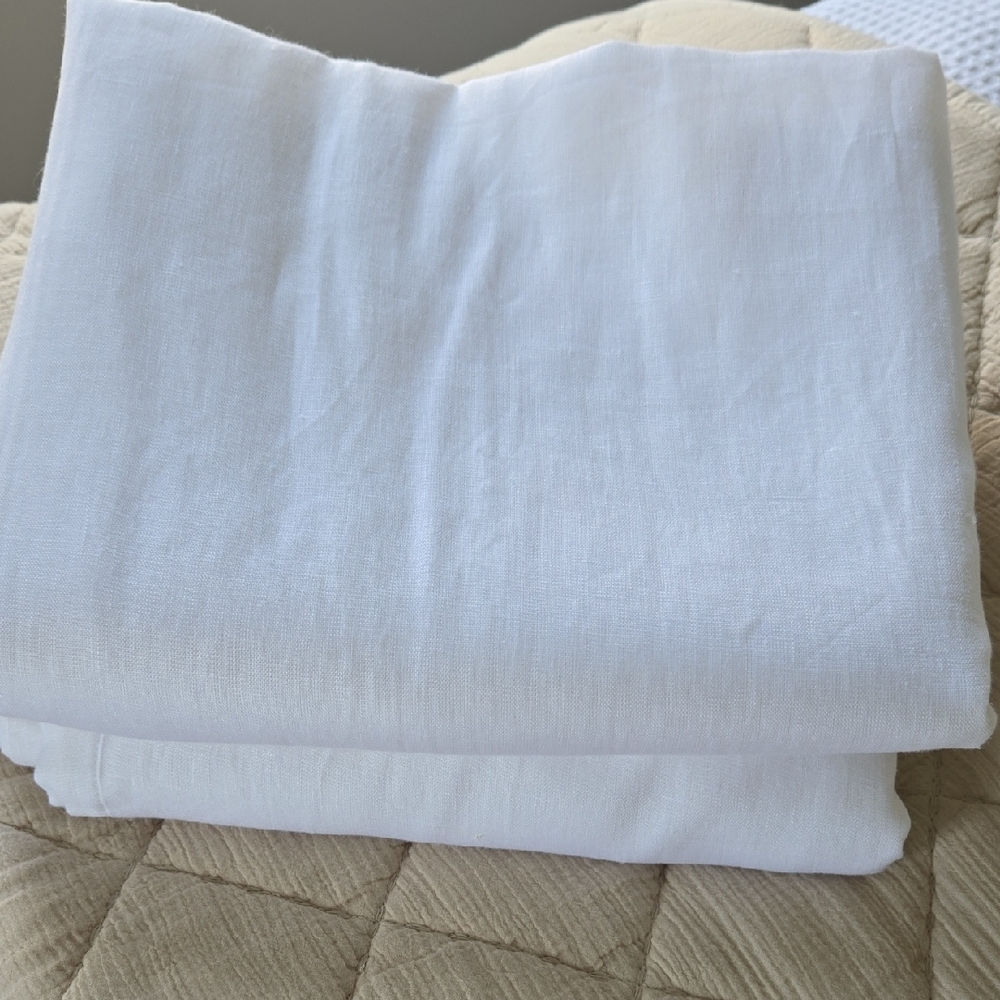 Two Pure Luxury Linen Lined Curtain Panels